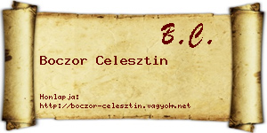 Boczor Celesztin névjegykártya